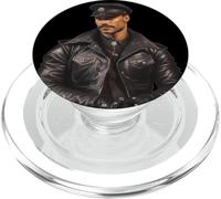 Retro Gay Daddy Pelle Gay Biker - Bear Bearded Gay Pride PopSockets PopGrip per MagSafe