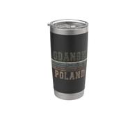 Retro Gdansk Polonia Bicchiere termico in acciaio inox doppia parete