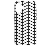 Retro Geometric Minimalist Monochrome White Black 60s Scandi Custodia per iPhone 16