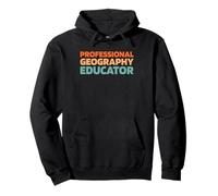 Retro Geopolitica Insegnamento Vintage Insegnante Geografia Felpa con Cappuccio