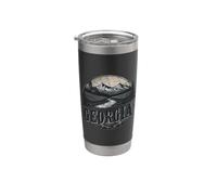 Retro Georgia paesaggio vintage souvenir Bicchiere termico in acciaio inox doppia parete