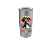 Retro German Shorthaired Pointer Mom GSP Bicchiere termico in acciaio inox doppia parete