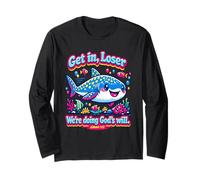 Retro Get in Loser Were Doing Gods Will Bibbia Studio Verso Maglia a Manica
