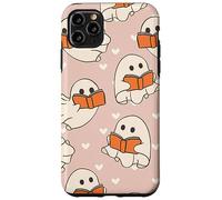 Retro Ghost Reading Books Cute Groovy Spooky Beige Orange Custodia per iPhone 11 Pro Max