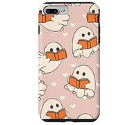 Retro Ghost Reading Books Cute Groovy Spooky Beige Orange Custodia per iPhone 7 Plus/8 Plus