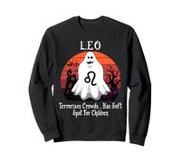 Retro Ghost Zodiac Sign Leo Halloween Costume Felpa