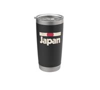 Retro Giappone Bandiera Nihon Giapponese Bicchiere termico in acciaio inox doppia parete