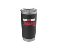 Retro Giappone Bandiera Nihon Giapponese Bicchiere termico in acciaio inox doppia parete