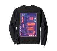 Retro Giappone Vita notturna Ramen Vicolo Kawaii City Pop Felpa