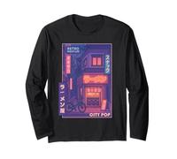 Retro Giappone Vita notturna Ramen Vicolo Kawaii City Pop Maglia a Manica