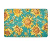 Retro Girasoli Extra Large Riutilizzabile Training Pee Pad per Bambini Impermeabile Lavabile Fasciatoio Del Bambino Fasciatoio Pad Portatile Biancheria Da Letto per Bambini Bambini 132,1 cm L x 86,4