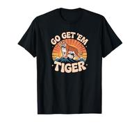 Retro Go Get'Em Tiger - Gatto Motivazionale Maglietta