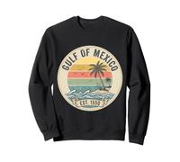 Retro Golfo del Messico Vintage Grunge Distressed Rustico Felpa