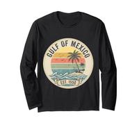 Retro Golfo del Messico Vintage Grunge Distressed Rustico Maglia a Manica