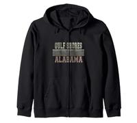 Retro Golfo Shores Alabama Felpa con Cappuccio
