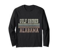 Retro Golfo Shores Alabama Maglia a Manica