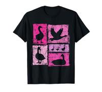 Retro Goose Gaggle Vintage Grafica Fattoria Animali Oche Amante Maglietta