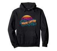 Retro Grand Canyon National Park Vintage Tramonto Souvenir Felpa con Cappuccio