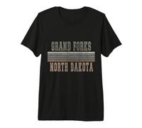Retro Grand Forks Nord Dakota Maglietta Premium