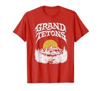Retro Grand Tetons National Park Vintage Style 80s Maglietta