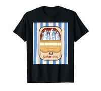 Retro Graphic Sardines Tinned Fish for Men And Women Maglietta