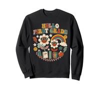 Retro Groovy Anni '70 Stile Vintage Hello First Grade Felpa