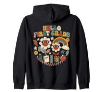 Retro Groovy Anni '70 Stile Vintage Hello First Grade Felpa con Cappuccio