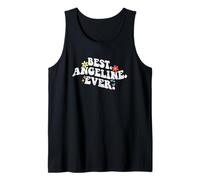 Retro Groovy Best Angeline Ever Nome Festa della Mamma Ragazza Canotta