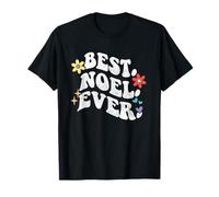 Retro Groovy Best Noel Ever First Name Festa della Mamma Ragazza Maglietta