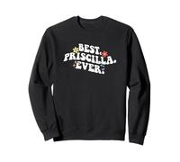 Retro Groovy Best Priscilla Ever First Name Festa della Mamma Felpa