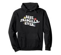 Retro Groovy Best Priscilla Ever First Name Festa della Mamma Felpa con Cappuccio