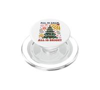 Retro Groovy Christmas All Is Calm All Is Bright Xmas PopSockets PopGrip per MagSafe