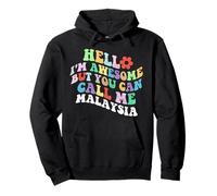 Retro Groovy Ciao, sono fantastico, ma puoi chiamarmi Malesia Felpa con Cappuccio