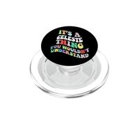 Retro Groovy è una cosa celeste che non capiresti PopSockets PopGrip per MagSafe
