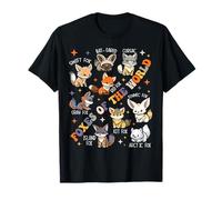 Retro Groovy Foxes of The World Divertente Volpe Animale educativo Maglietta