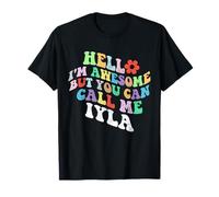 Retro Groovy Hello Sono fantastico ma puoi chiamarmi Iyla Maglietta