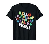 Retro Groovy Hello Sono fantastico ma puoi chiamarmi Nori Maglietta