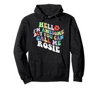 Retro Groovy Hello Sono fantastico ma puoi chiamarmi Rosie Felpa con Cappuccio