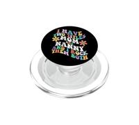 retrò Groovy ho due titoli mamma e nana I rock li entrambi PopSockets PopGrip per MagSafe