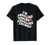 Retro Groovy Im Angeline Fare Angeline Cose Divertenti Maglietta
