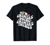 Retro Groovy Im Chimere Doing Chimere Things Funny Mother Maglietta