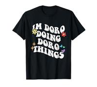 Retro Groovy Im Doro Doing Doro Things Funny Festa della Mamma Maglietta