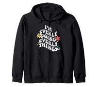 Retro Groovy Im Everly Doing Everly Things Divertente Madre Felpa con Cappuccio