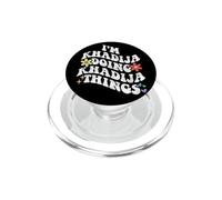 Retro Groovy Im KHADIJA Doing KHADIJA Things Funny Mother PopSockets PopGrip per MagSafe