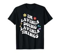 Retro Groovy Im Lavinia Fare Lavinia Cose Divertente Madre Maglietta