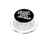 Retro Groovy Im LUCA Doing LUCA Things Funny Festa della mamma PopSockets PopGrip per MagSafe