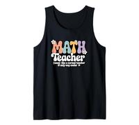 Retro Groovy Matematica Insegnante Algebra Geometria Ritorno A Scuola Canotta