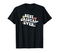 Retro Groovy Miglior Nome Cristal di Sempre per la Festa della Mamma Maglietta