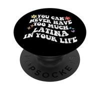 Retro Groovy non puoi mai avere troppa latina nella tua vita PopSockets PopGrip Adesivo