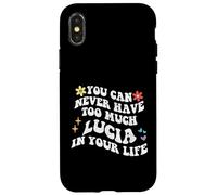 Retro Groovy non puoi mai avere troppa LUCIA nella tua vita Custodia per iPhone X/XS